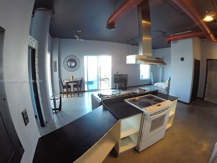 Open Kitchen with Stove/ Hood