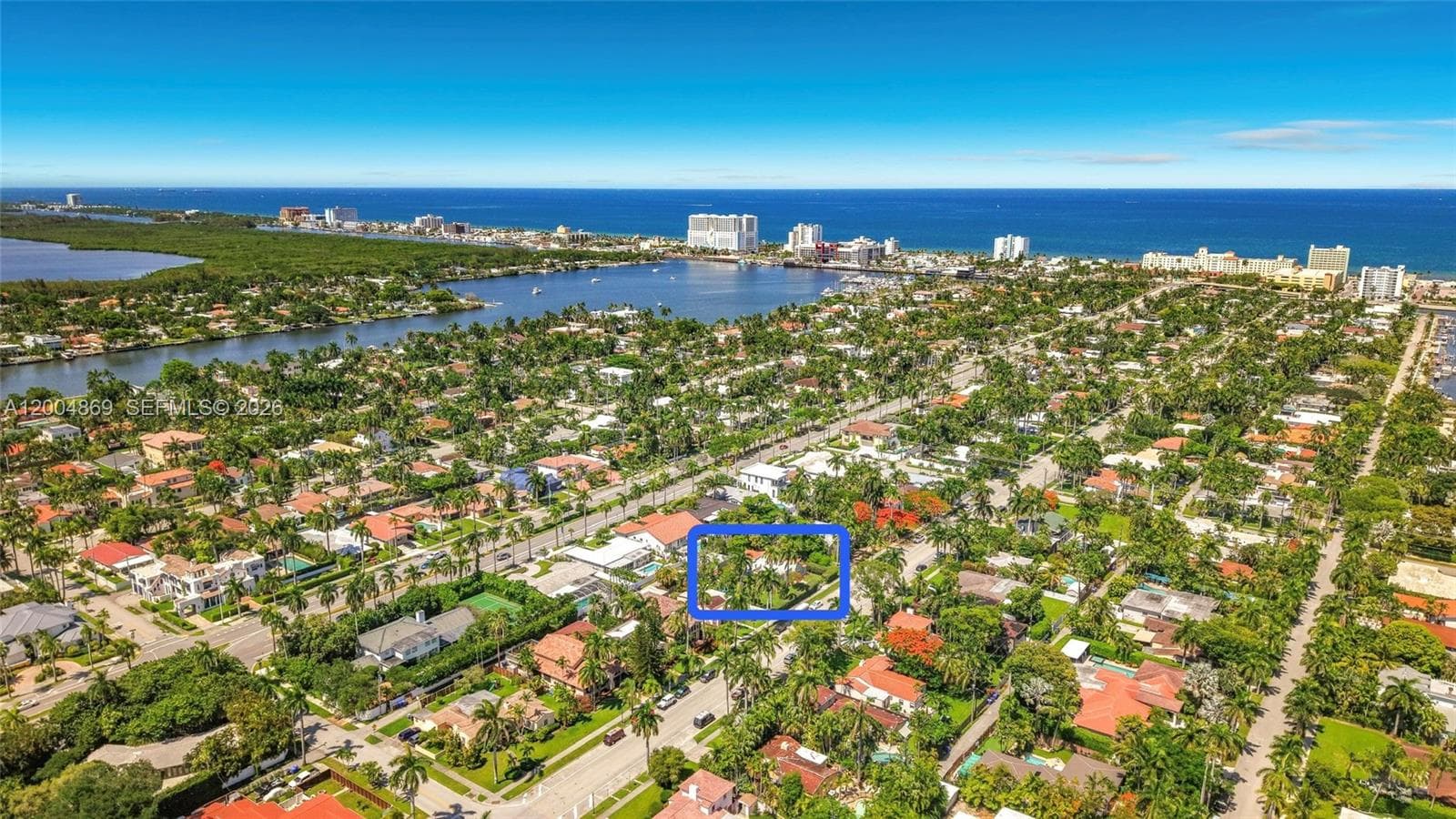 Looking Northeast: North Lake, West Lake Park, Ocean