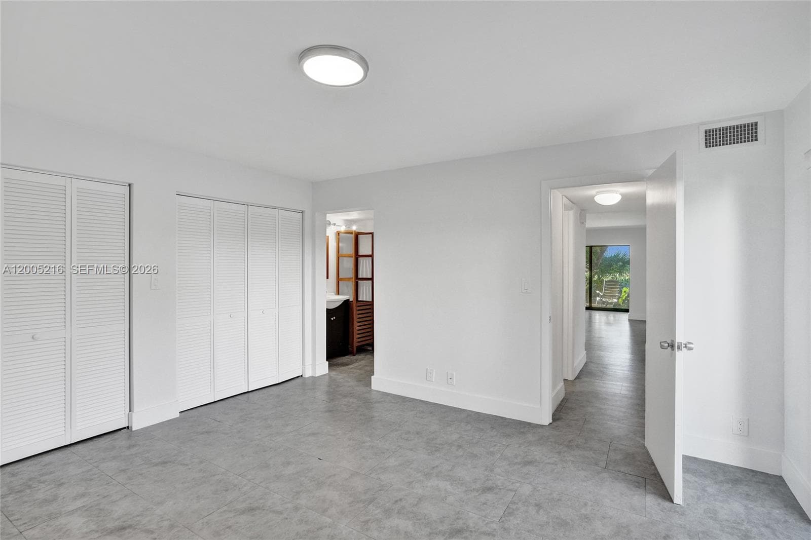 Primary bedroom with lots of closet space!