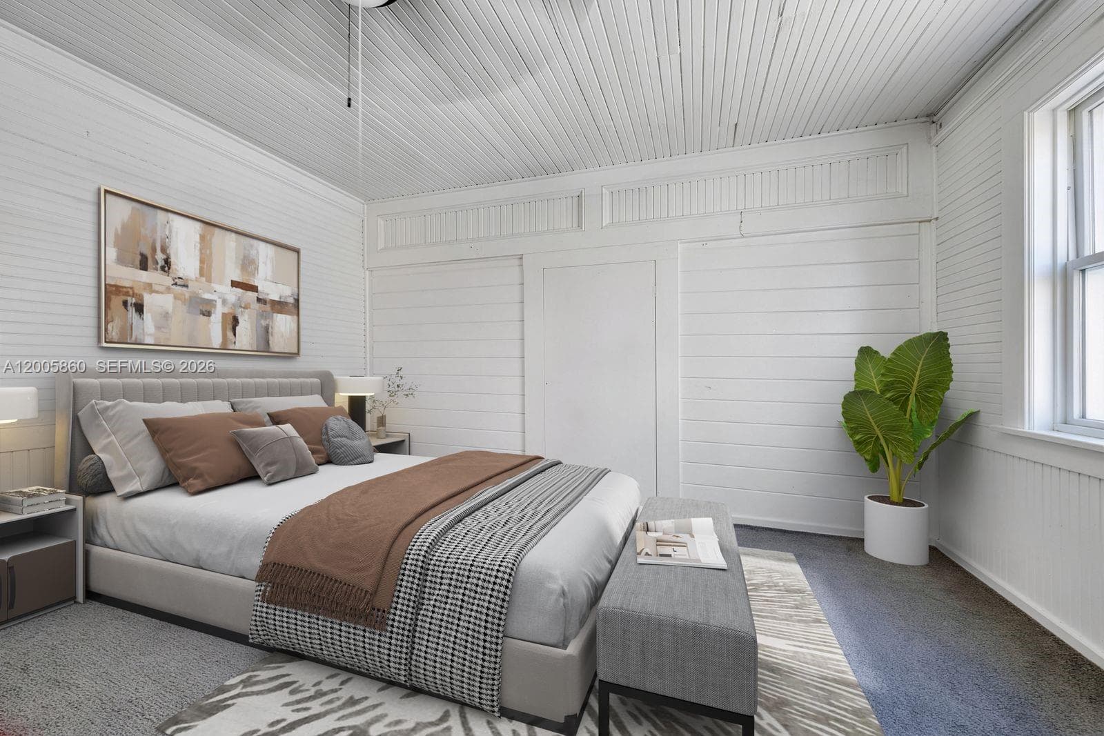 virtually staged bedroom
