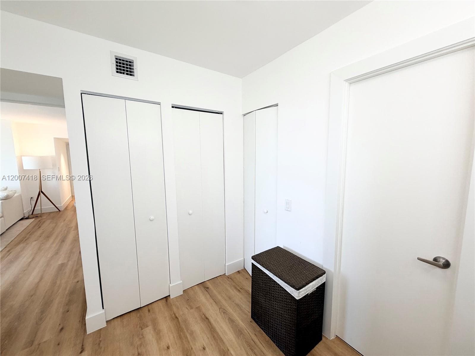 Master Bathroom Closets, walk in and two closets