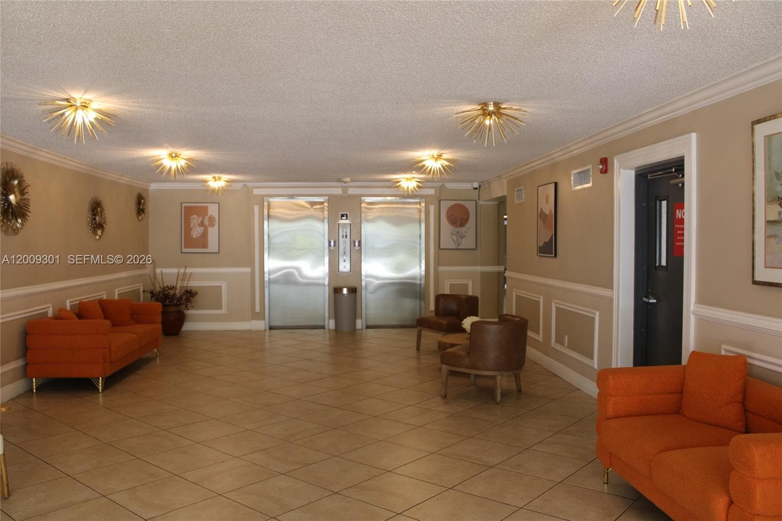 and exit to the parking