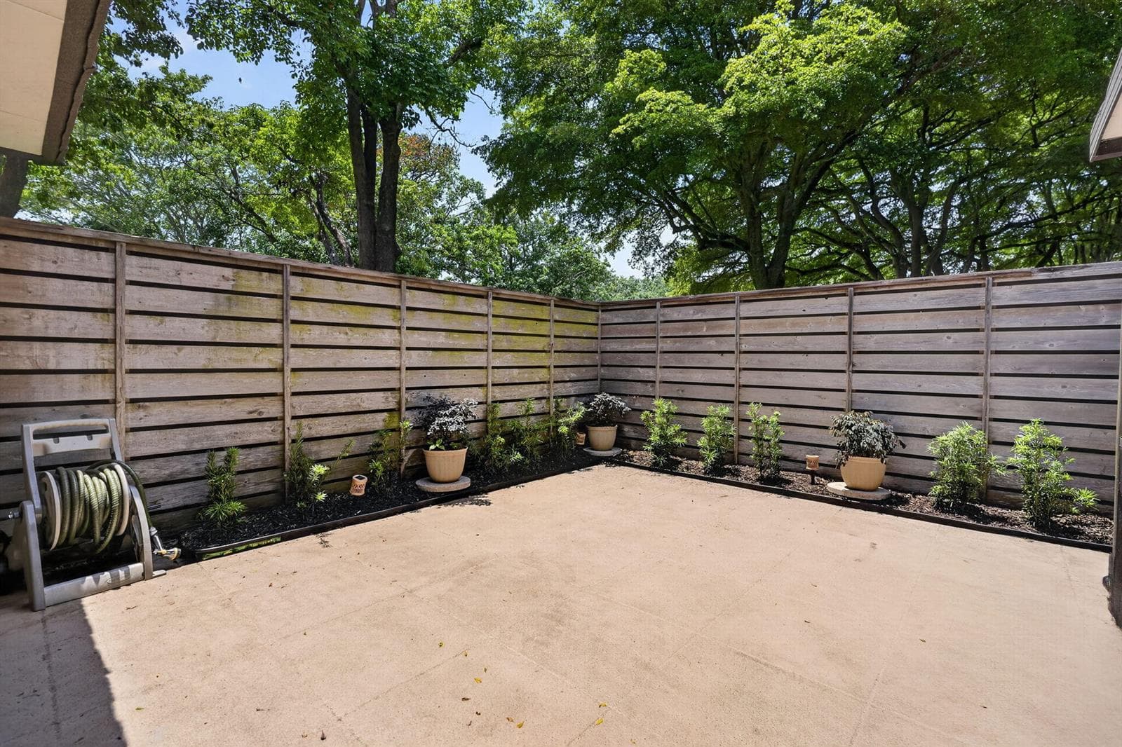 Private fenced patio