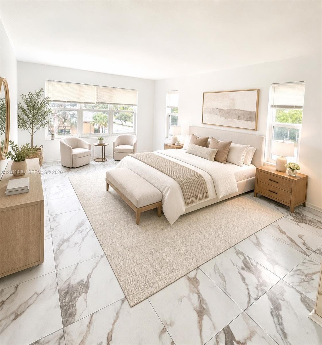 AI Virtual staging of Primary Bedroom