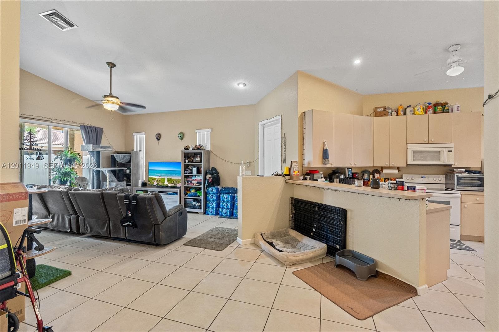 open concept VAULTED Ceilings