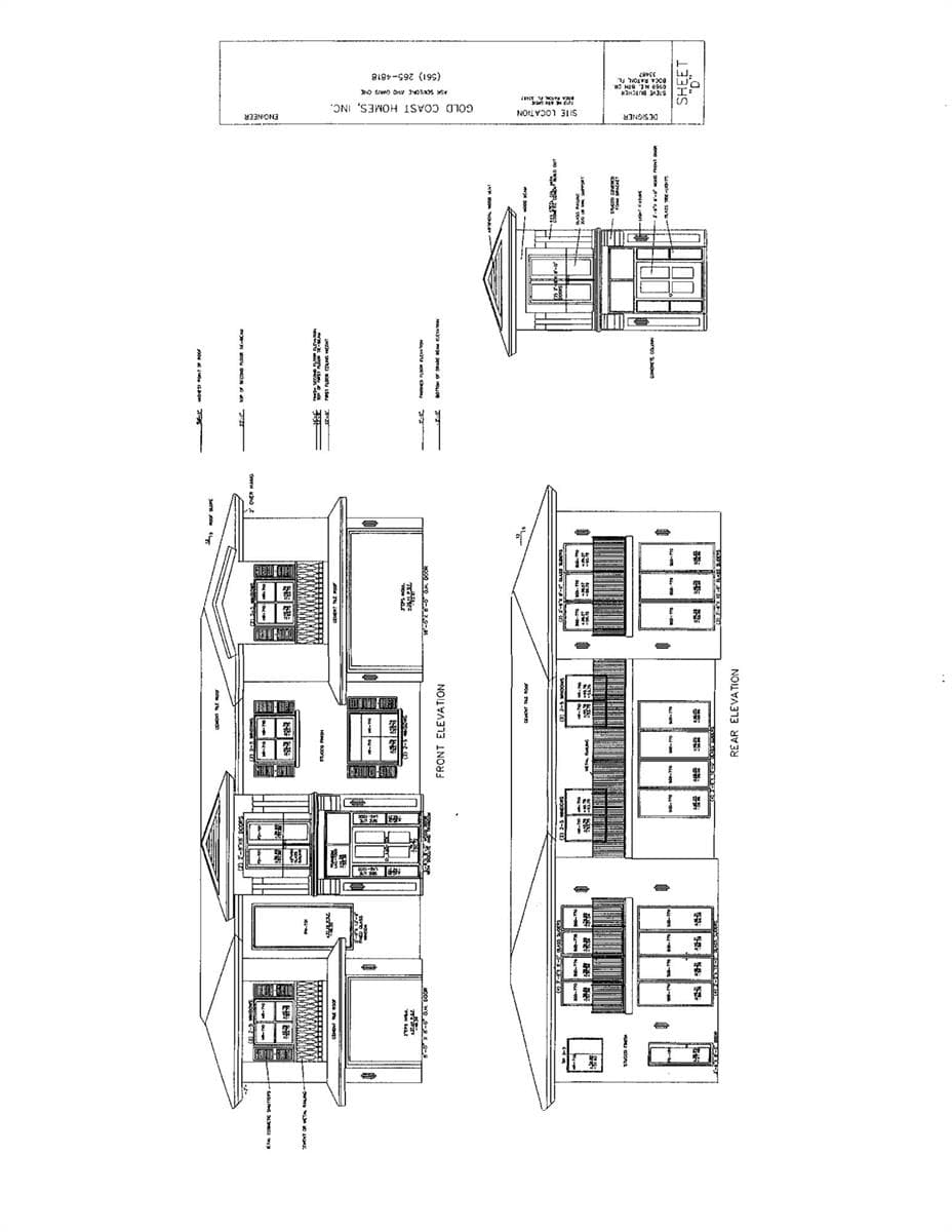 Elevations - Front & Back 7272 NE 8