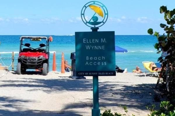 Beach access is available every two buildings.