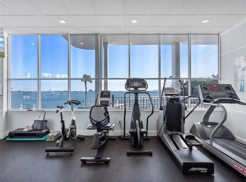 Gym with Bay View
