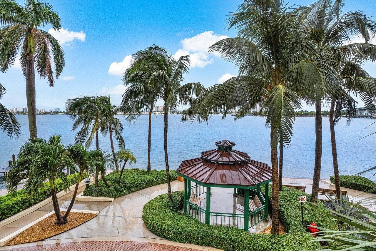 gazebo and walking path