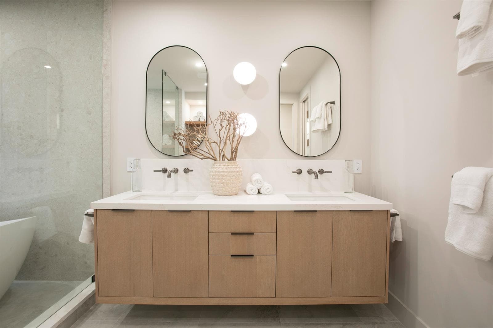 FLOATING WHITE OAK VANITY