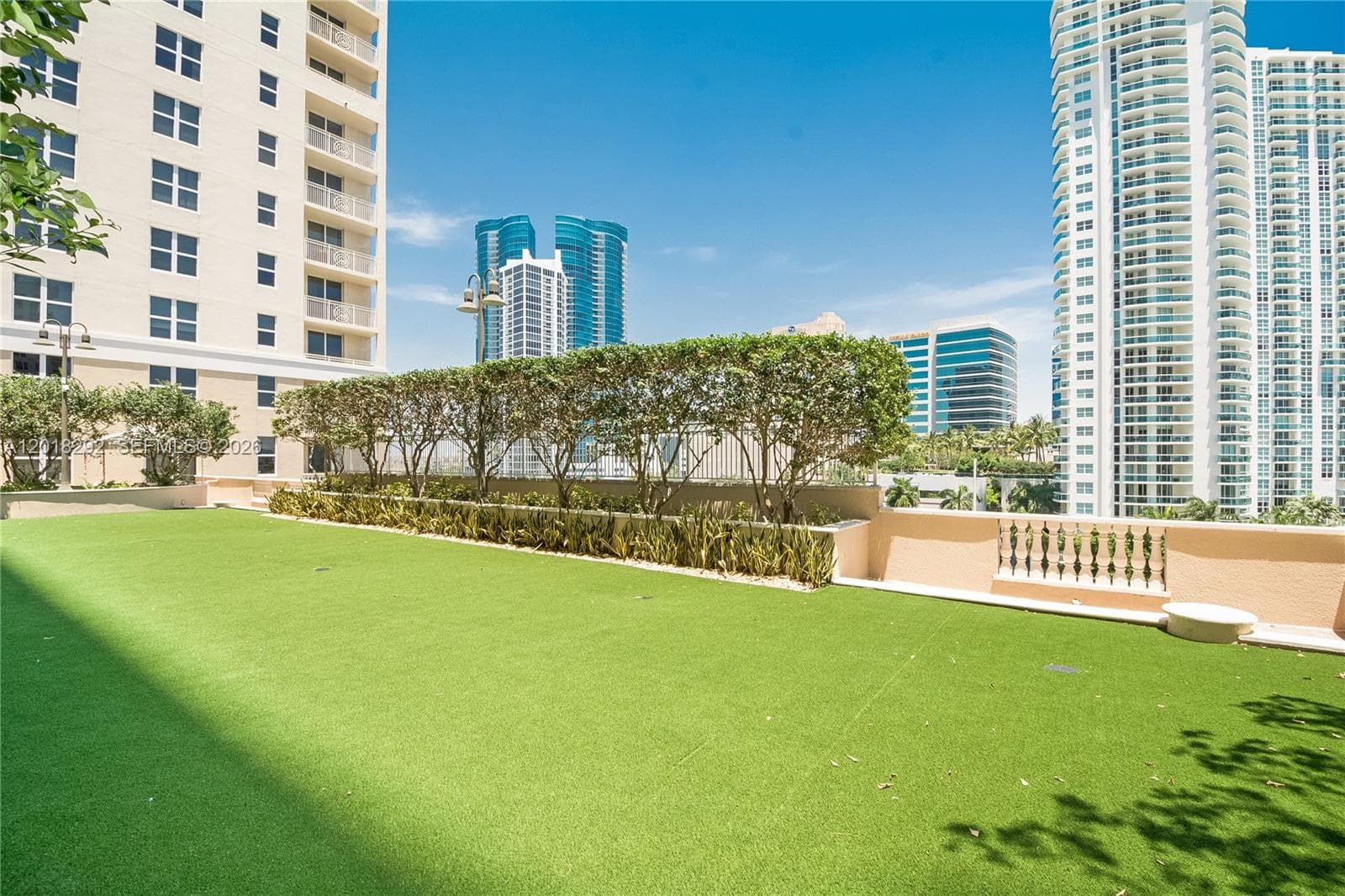 Green space on 6th floor and BBQ area