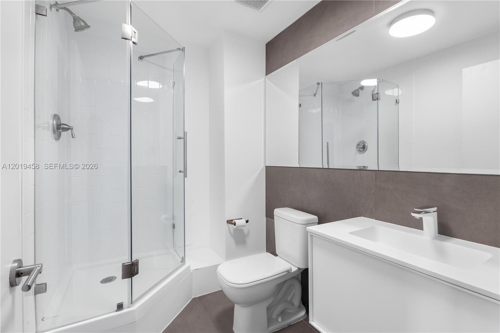 Guest bathroom converted to a full bath.