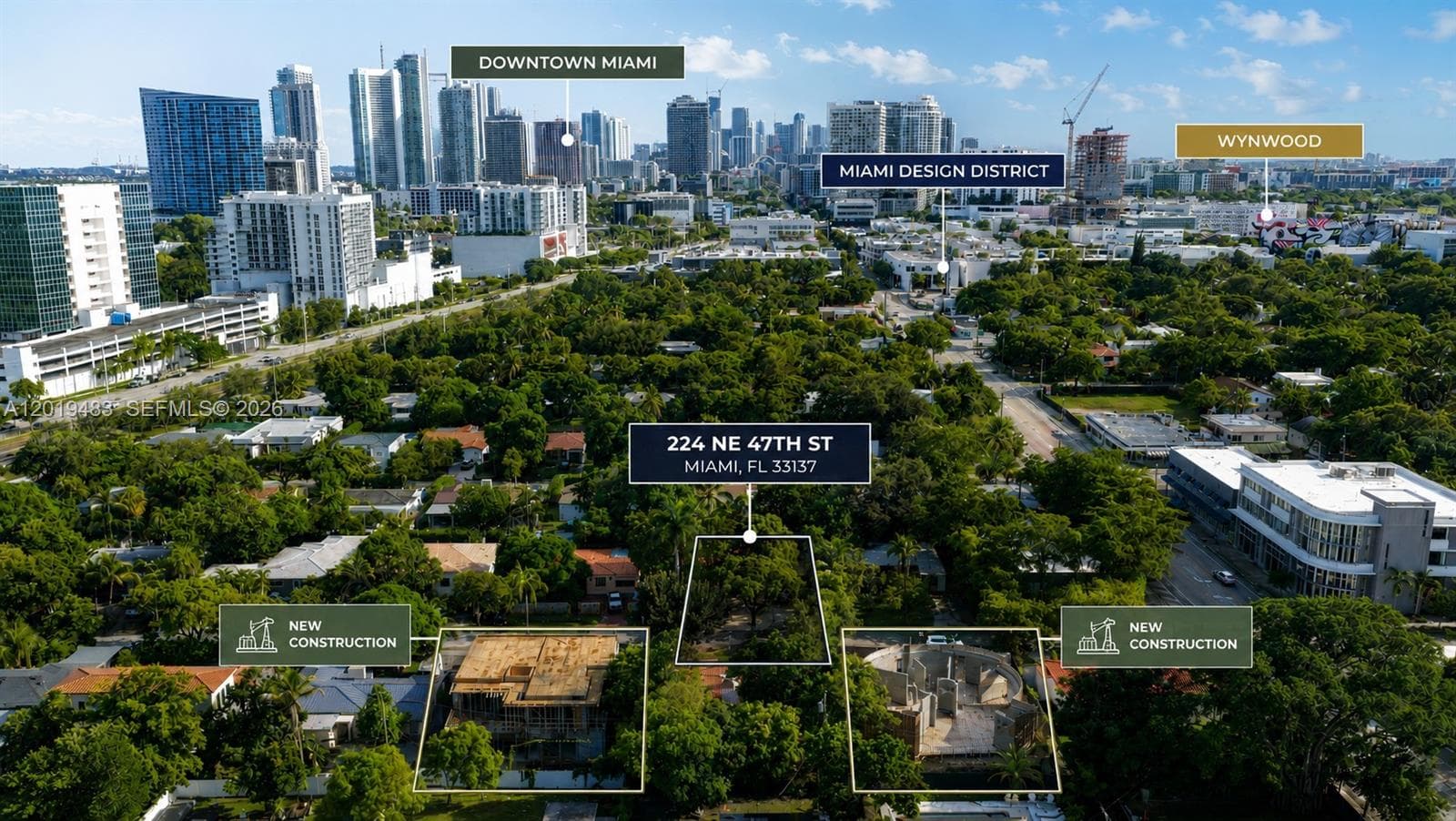 Design District and downtown Miami