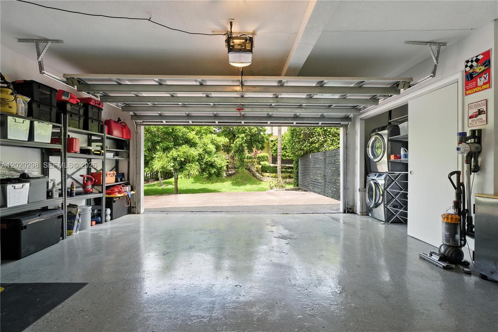 2 car garage with great storage space