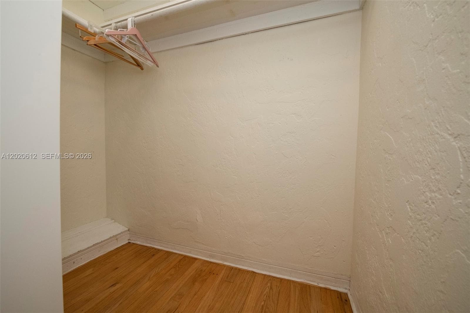 large Walk in closet in bedroom