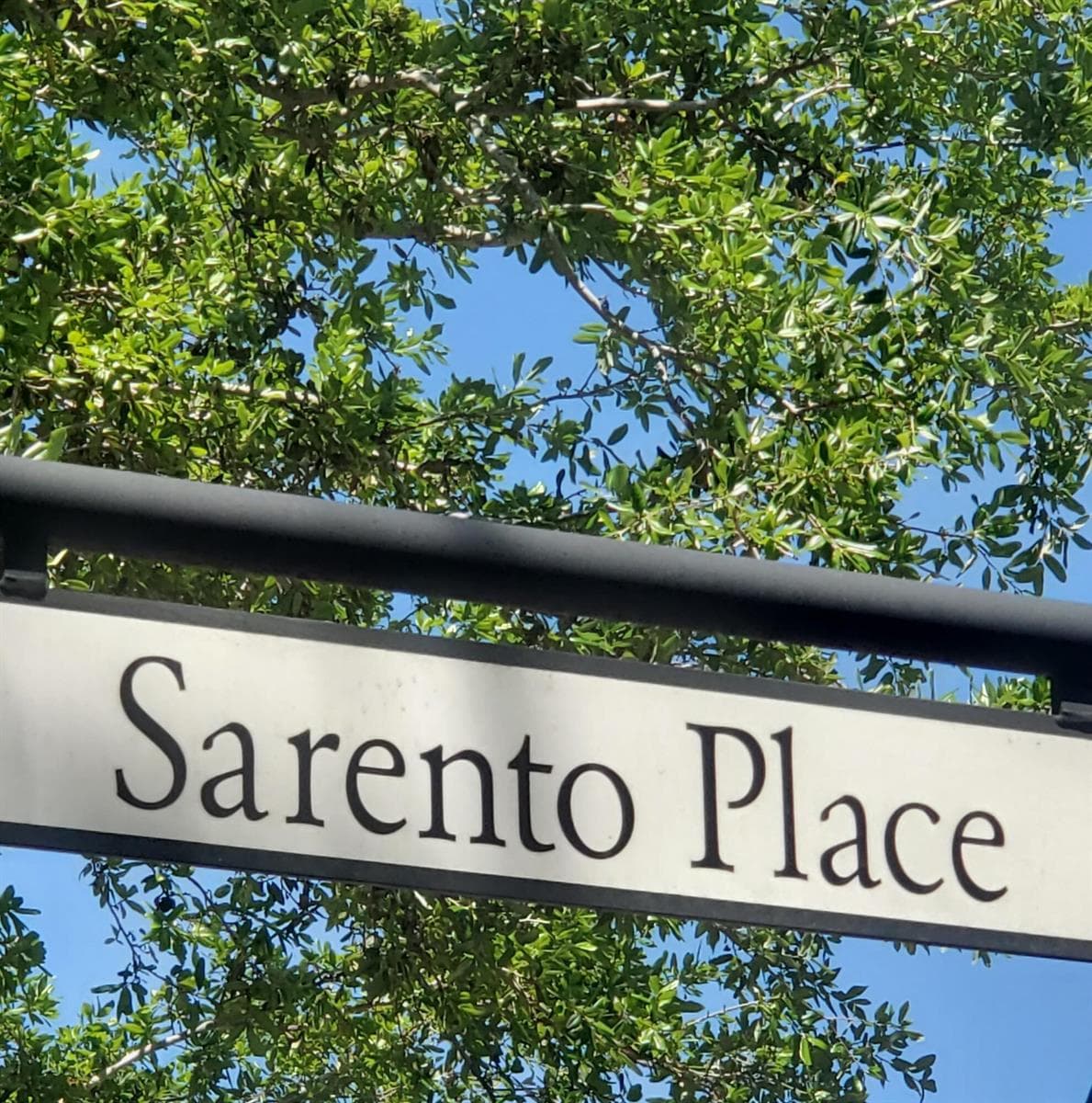 Sarento Pl Street Sign