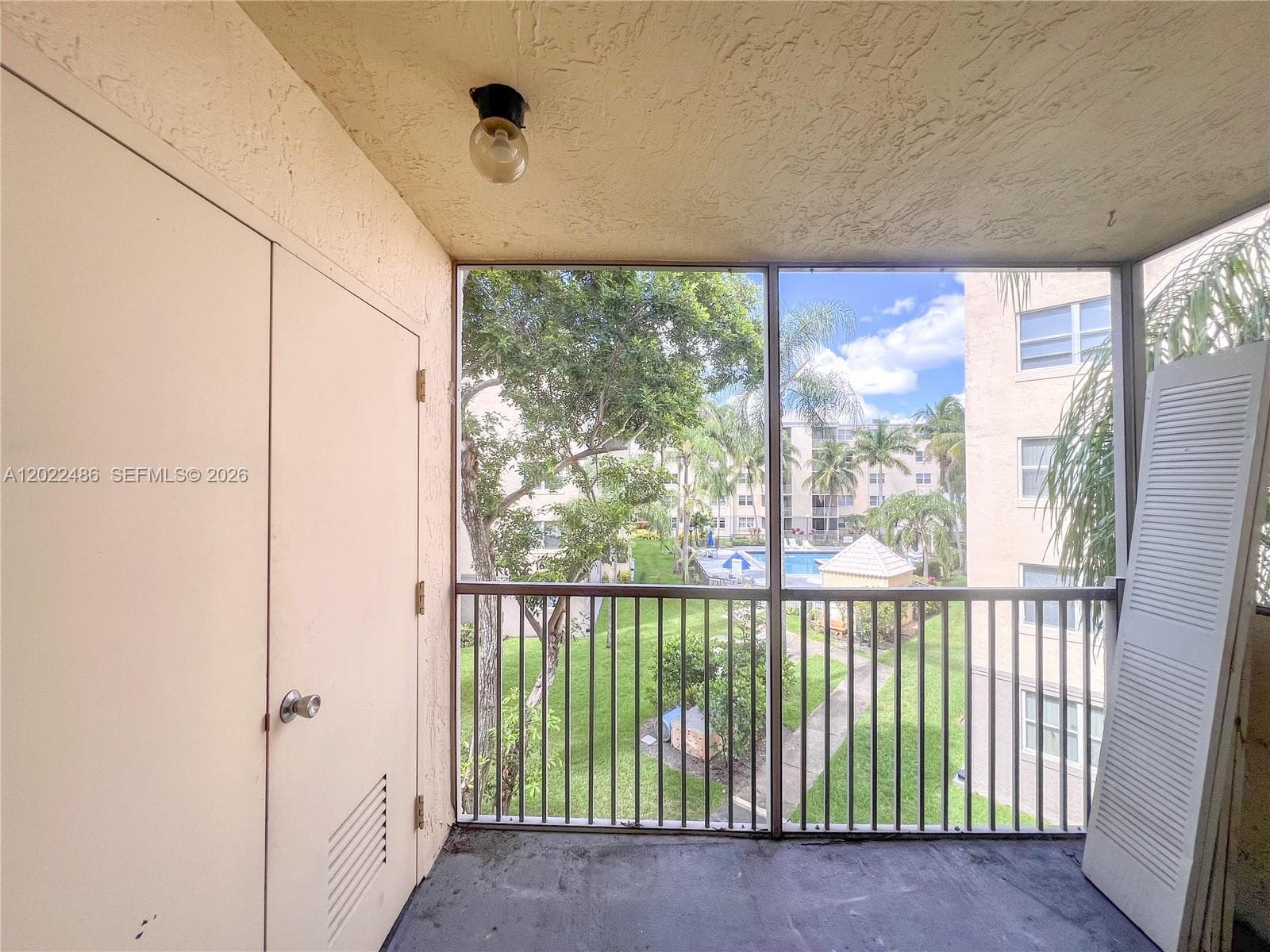 Balcony with storage