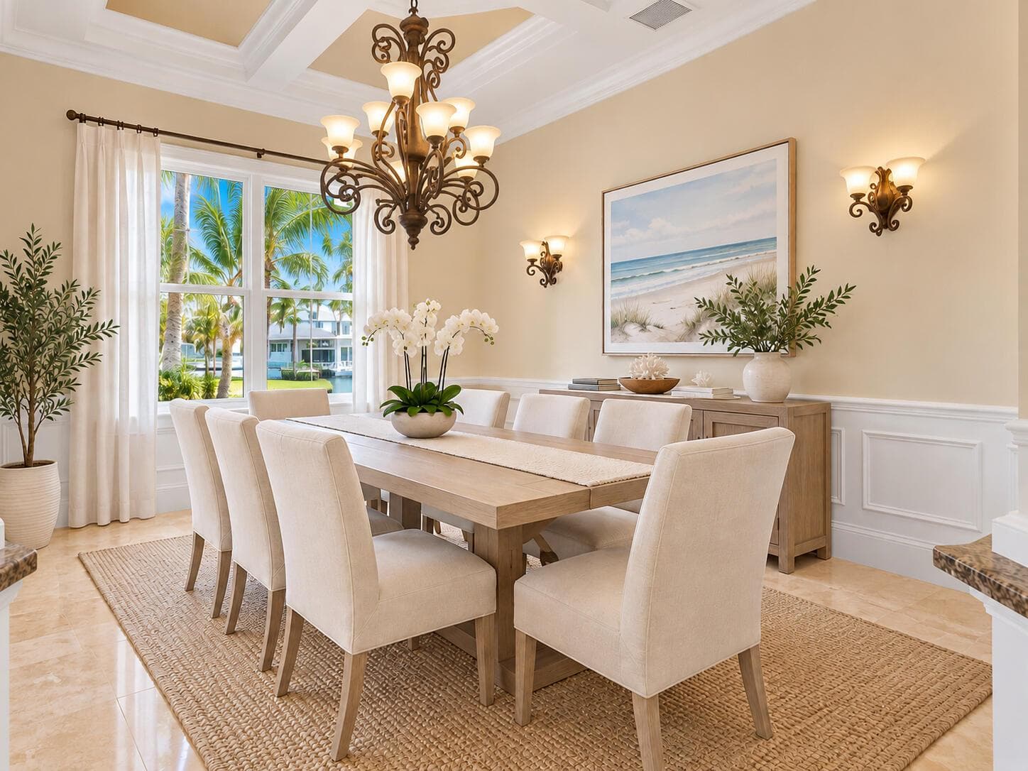 Virtually Staged Dining Room