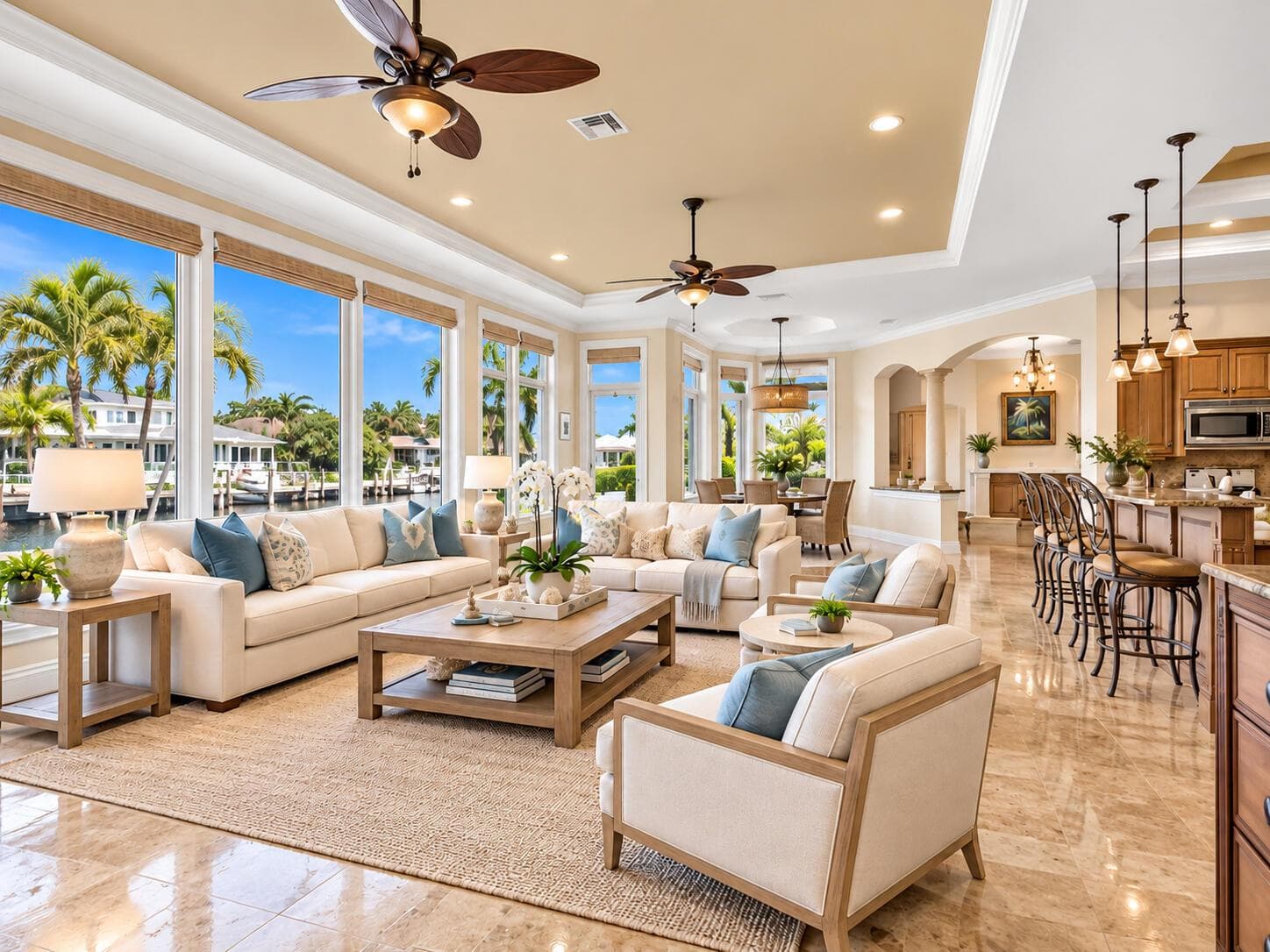 Virtually Staged Family Room