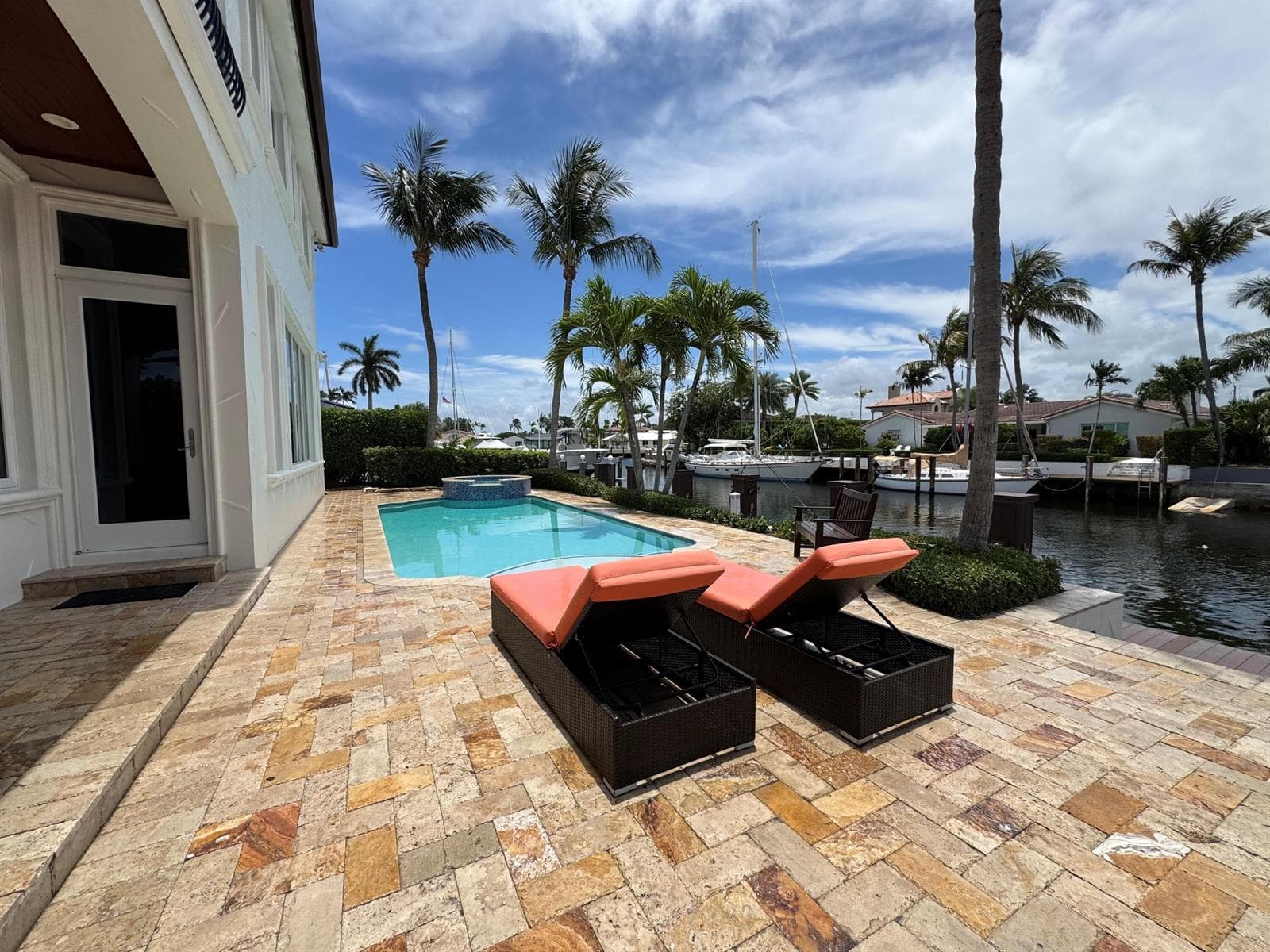 Backyard with pool