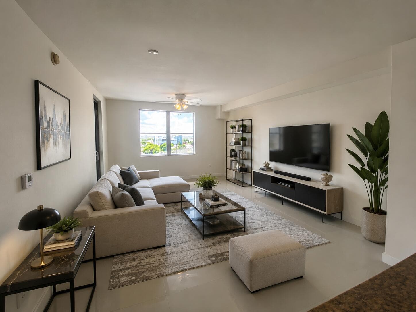 Living room staged