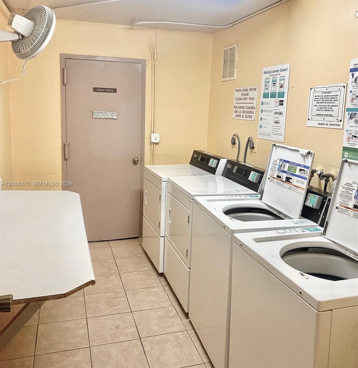 Community Laundry on each floor on each tower