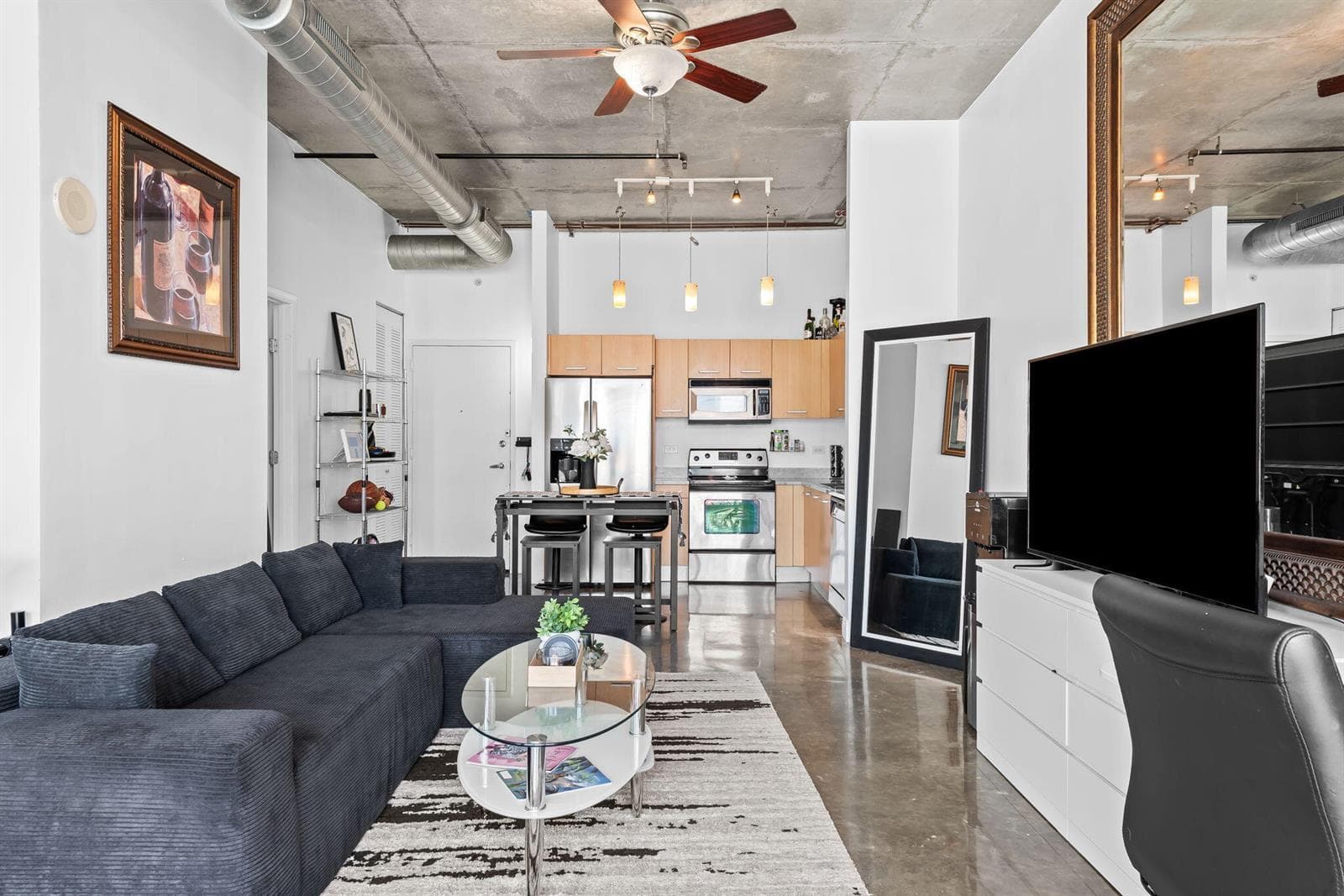 Living Room + Kitchen