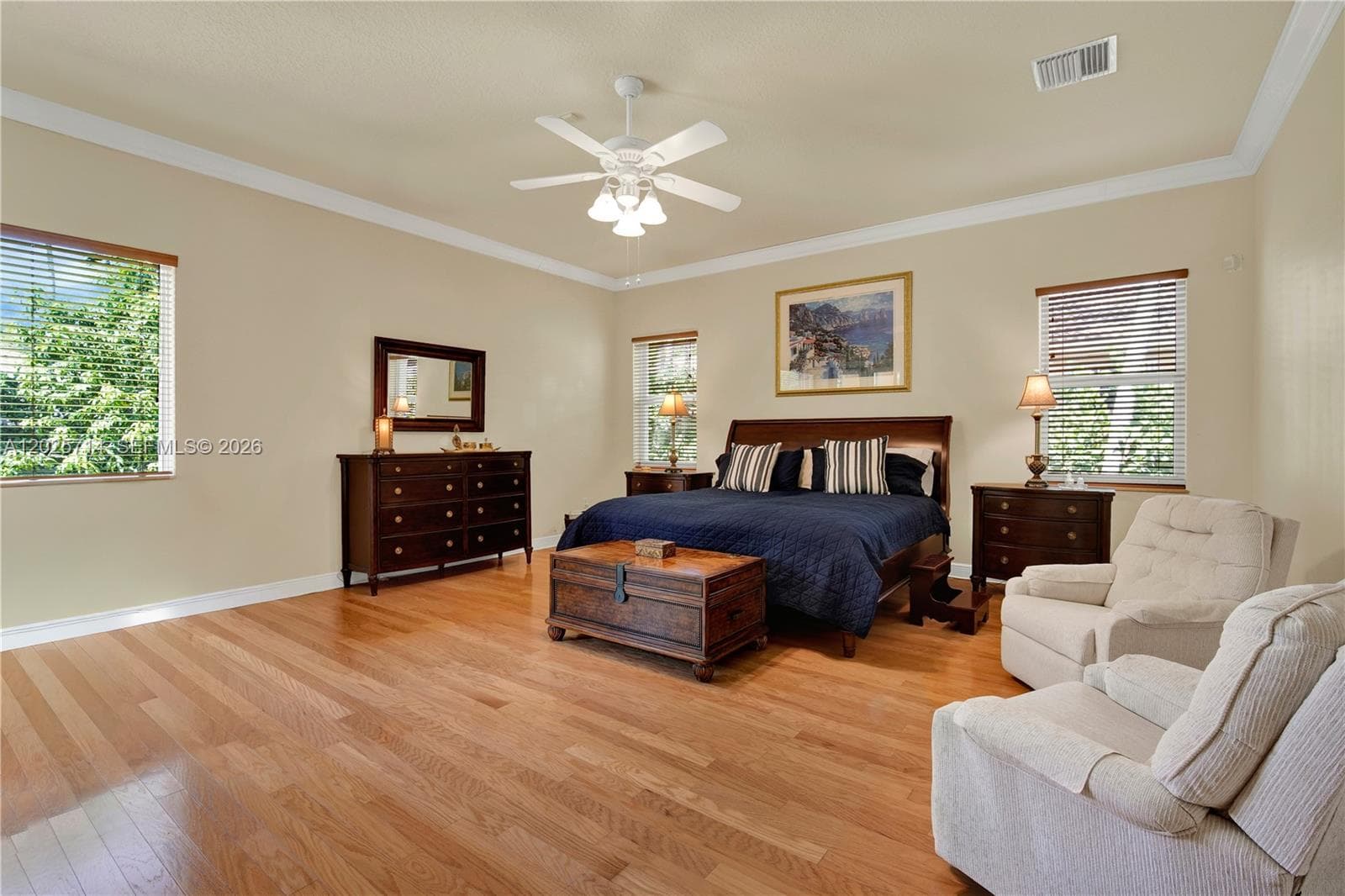 Very spacious Master Bedroom with door to the patio