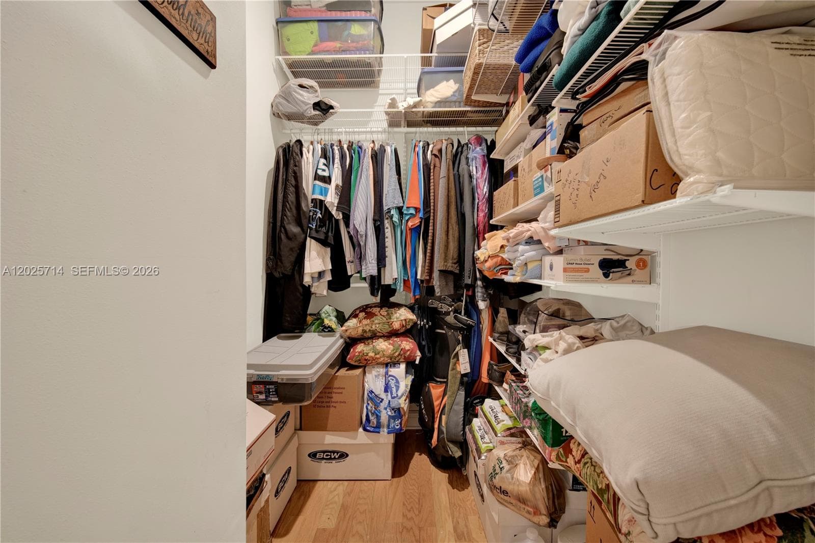 2 of 2 walk in closets in the Master Bedroom