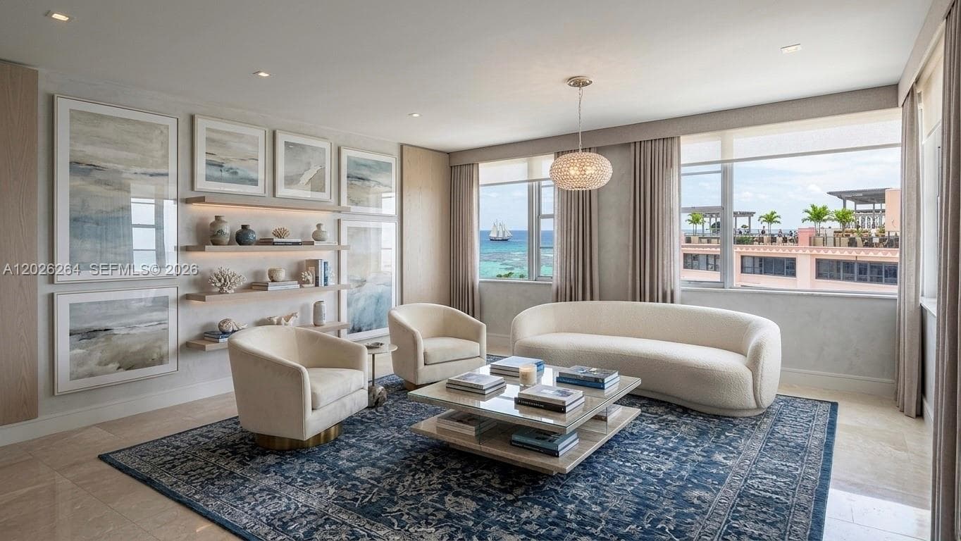 Staged living room