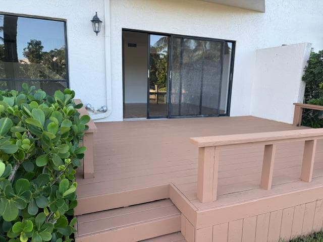 Freshly painted deck