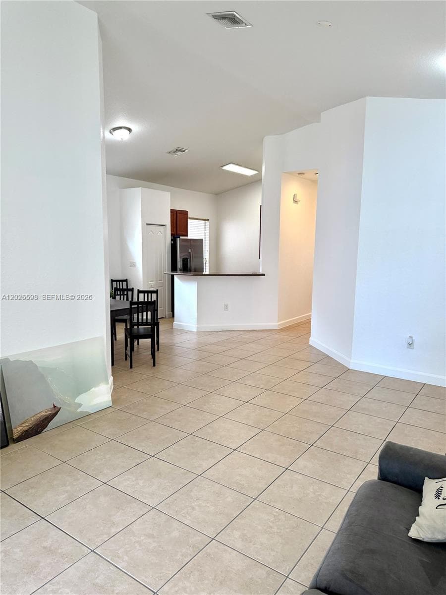 Dining area and kitchen.