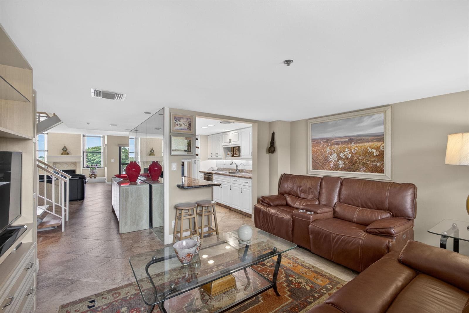 Den into Kitchen