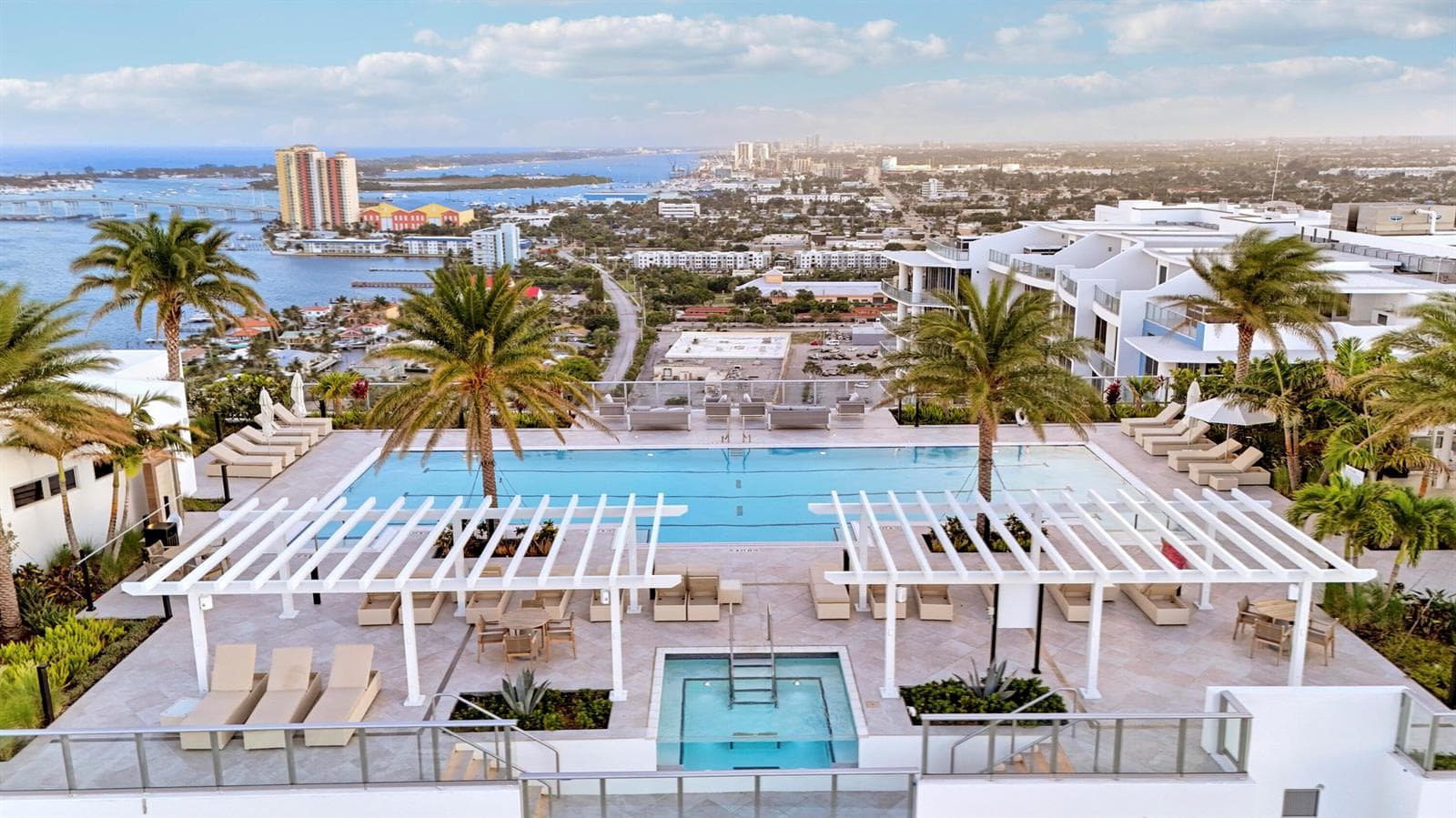 Pool - roof top with hot tub south view