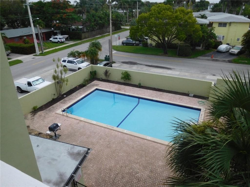 Patio facing the pool
