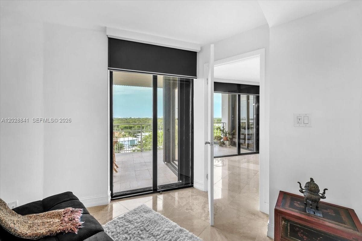 Enjoy the convenience of flex space just off the balcony, perfect for creating a private office or accommodating occasional guests.