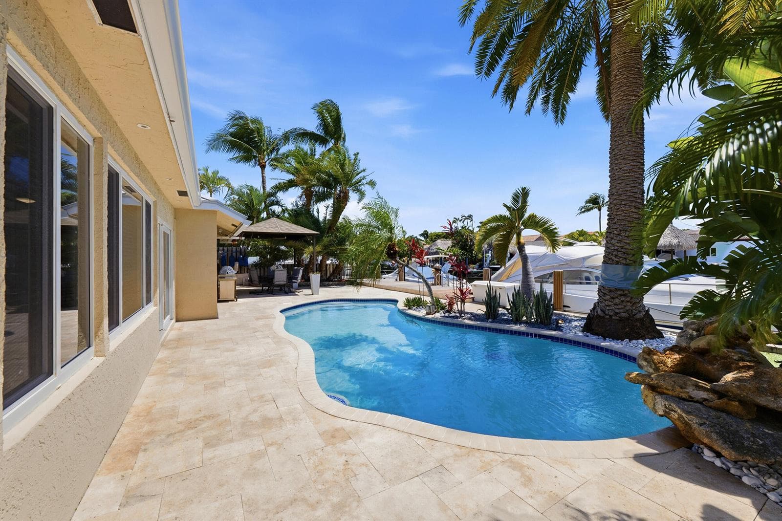 Waterfront Pool, Patio & Dock