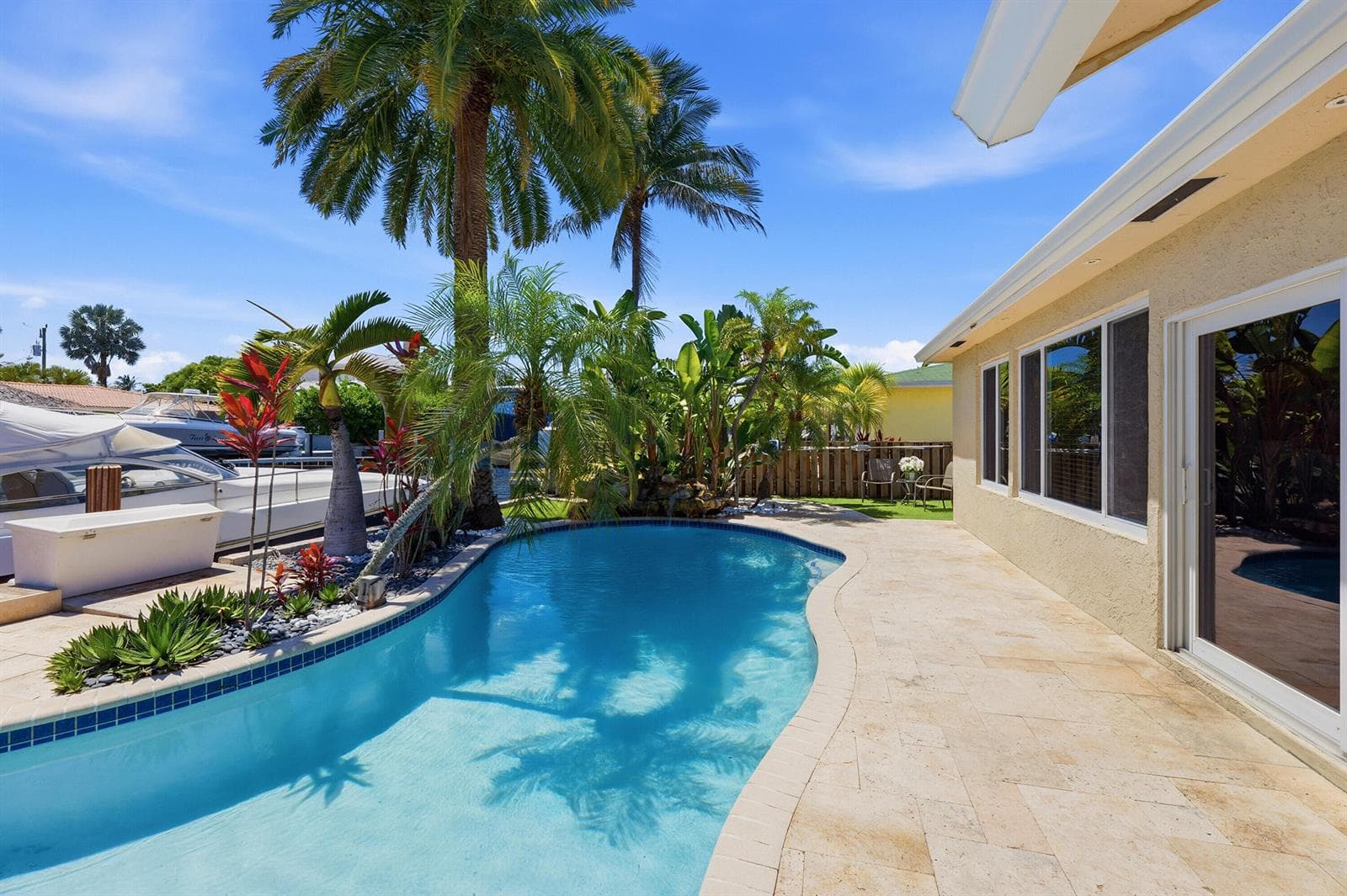 Waterfront Pool, Patio & Dock
