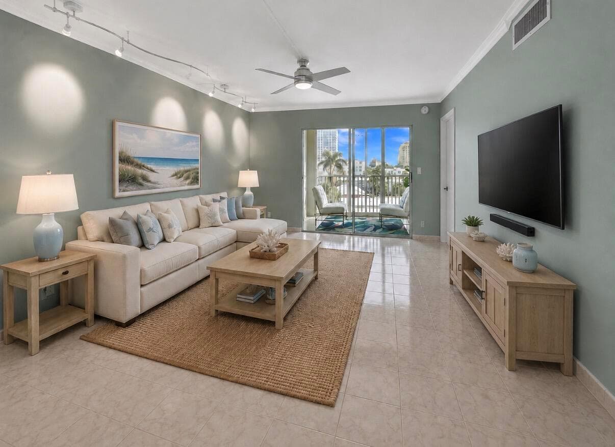 Living Room Virtually Staged