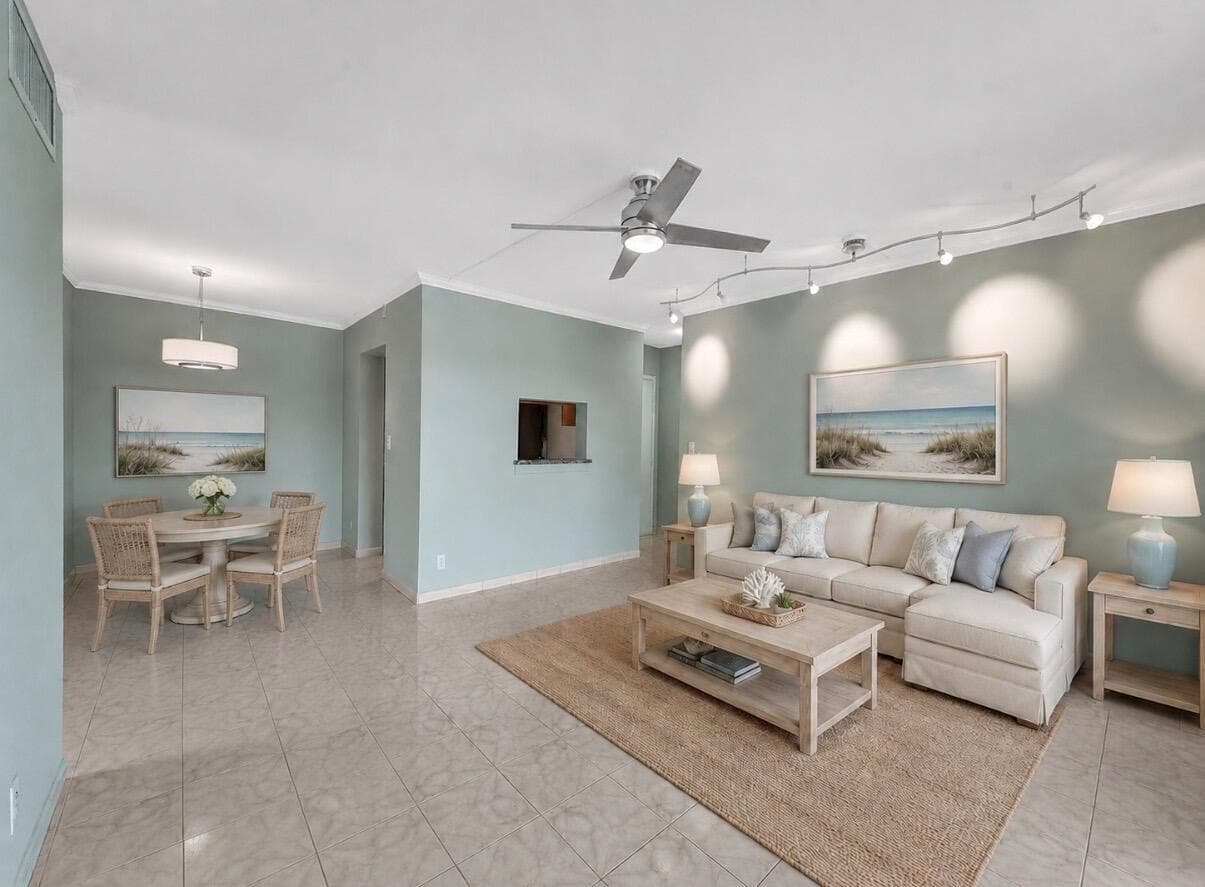 Living /Dining Virtually Staged