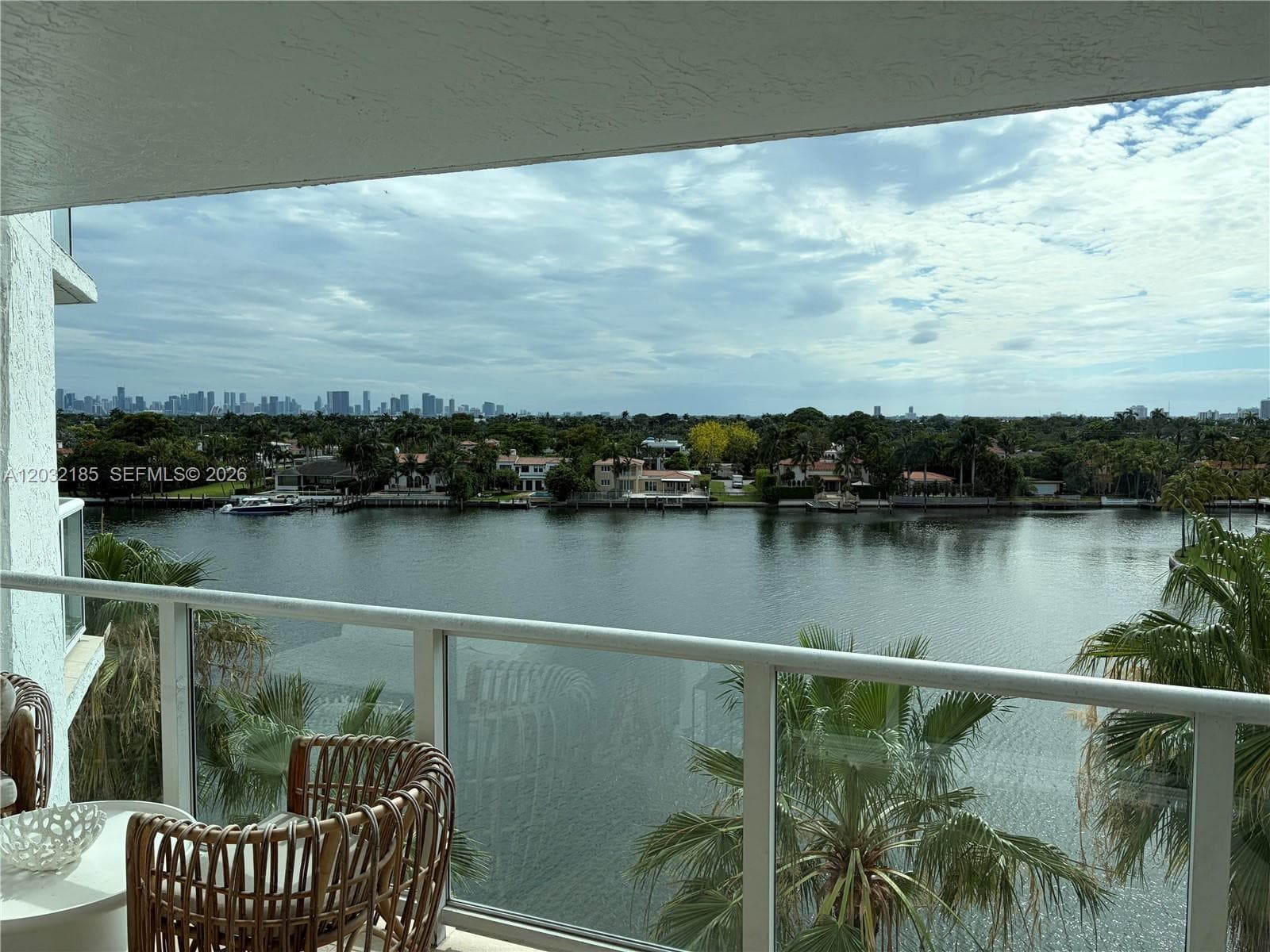 West Balcony facing canal and Brickell