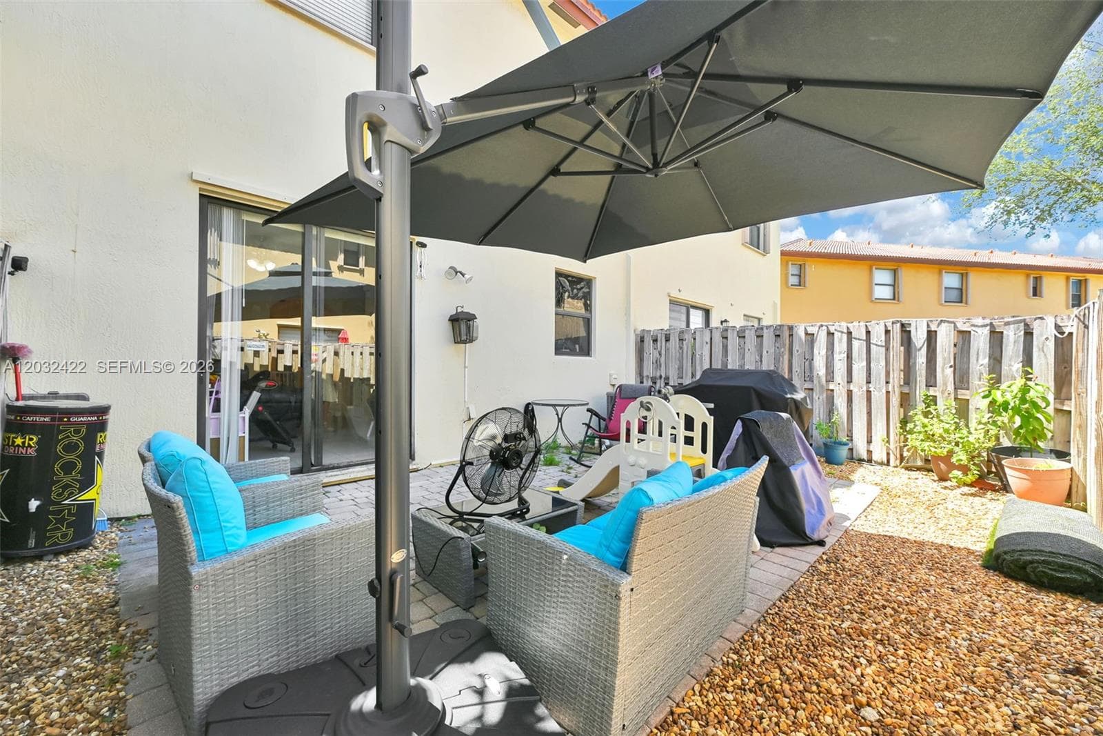 Spacious  backyard patio