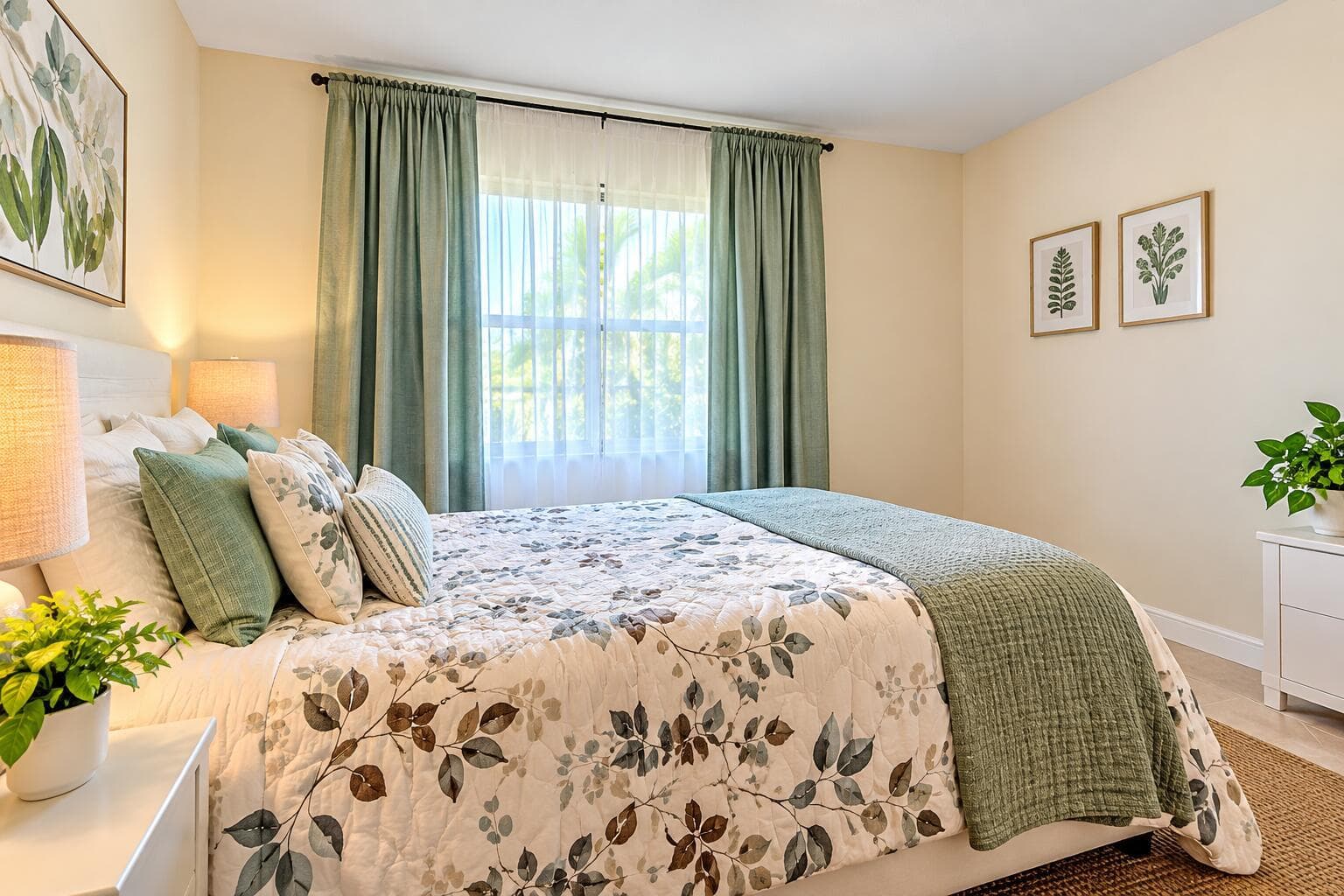 Serene Sage Green Bedroom Retreat