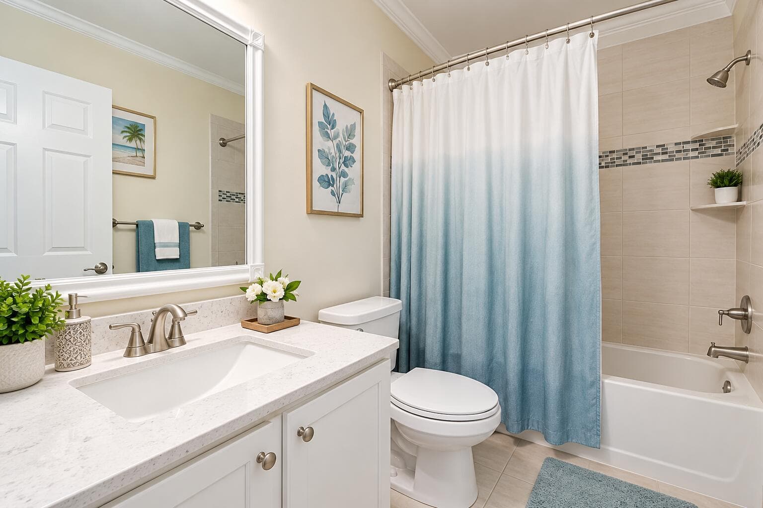 Coastal Blue Bathroom Retreat