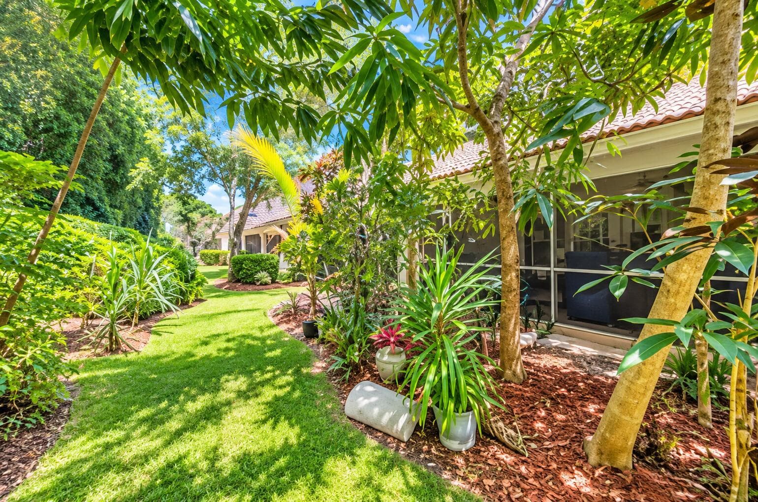 Lush Tropical Backyard Garden Retreat