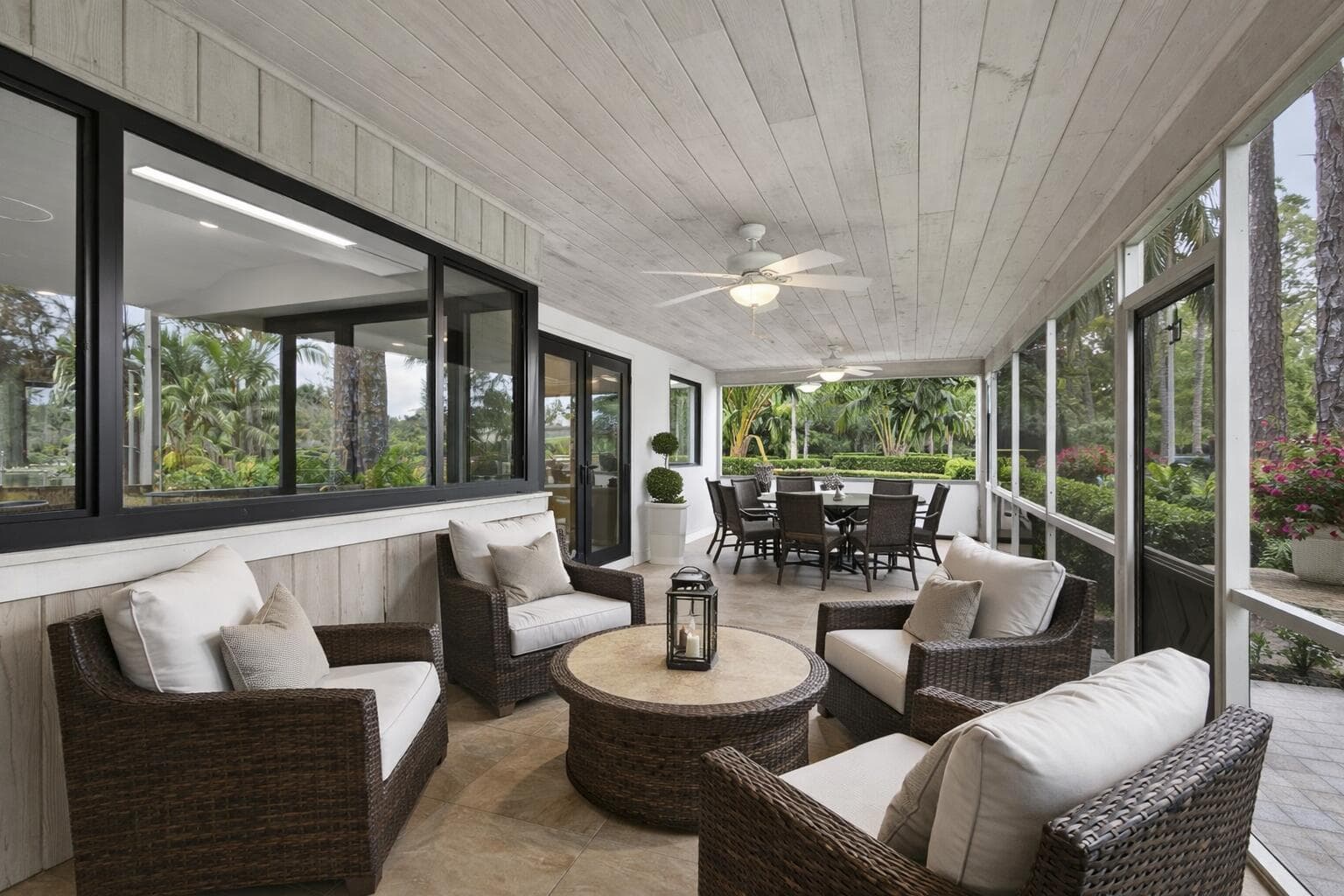 Virtually staged patio