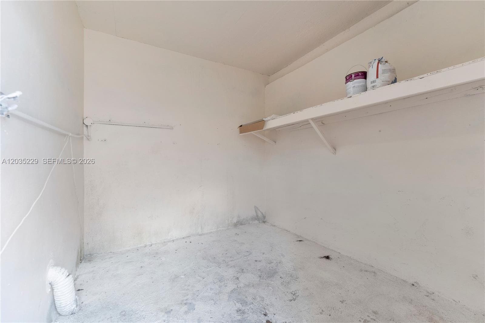 Spacious additional storage on the side of the house.