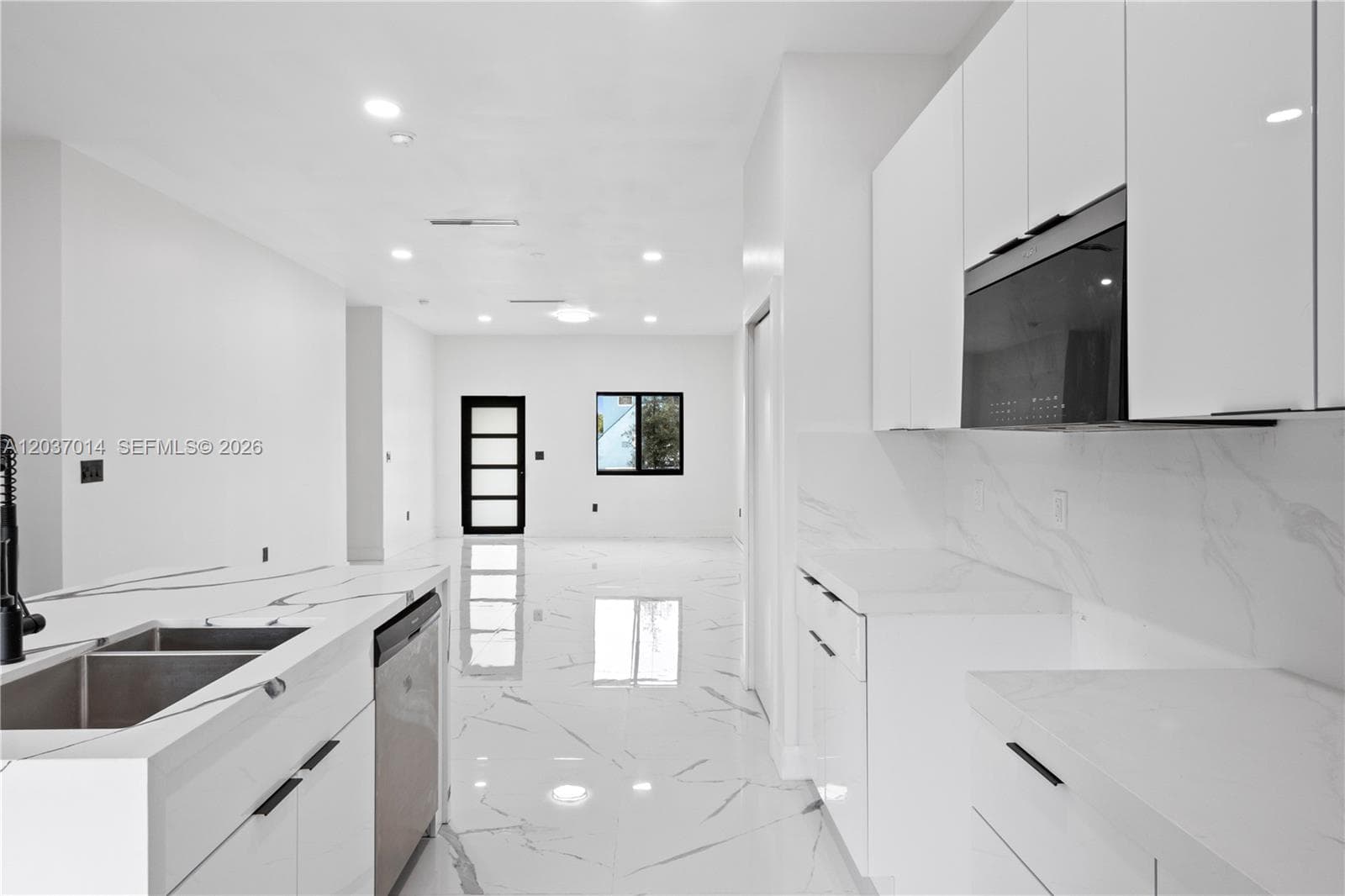 View of the Living/Dining area from the kitchen.