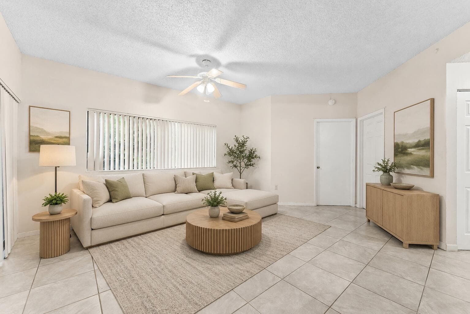 Virtually Staged Living Room