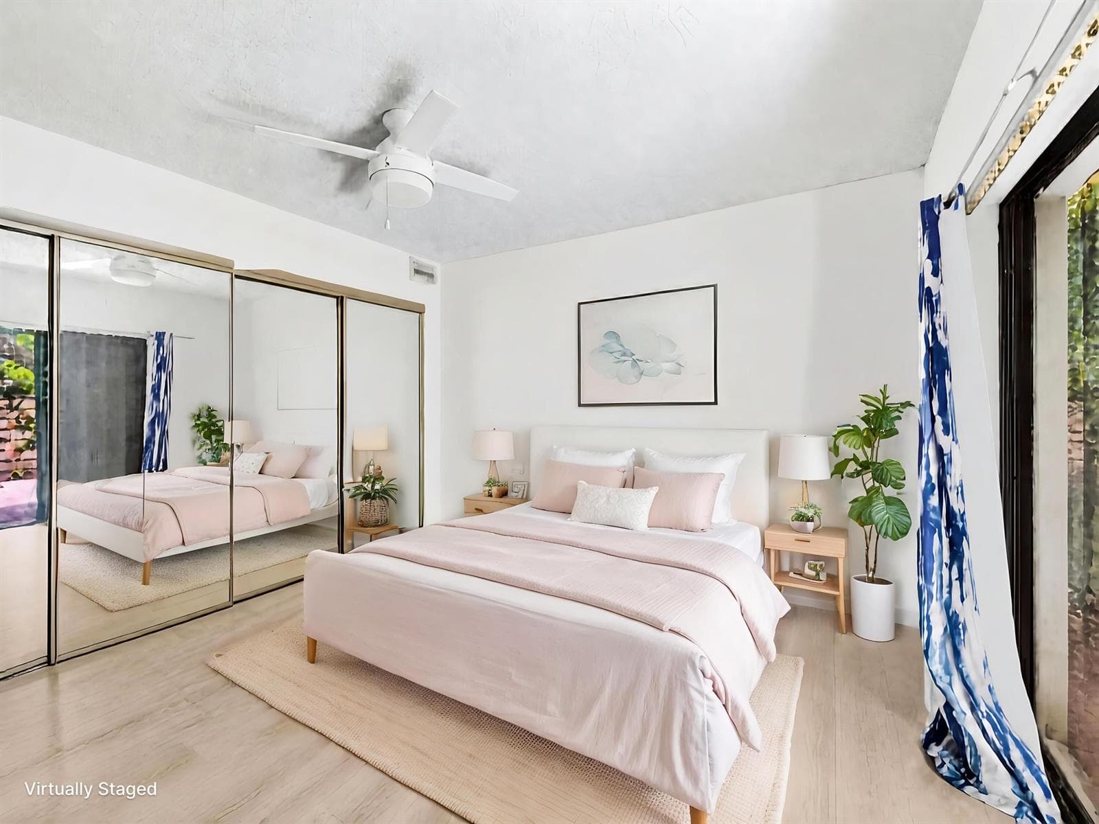 Virtually staged second bedroom